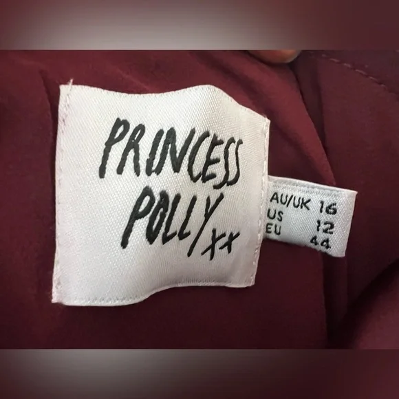 Princess Polly
Marilyn Mini Dress in Wine 
Size 12 - Picture 8 of 10